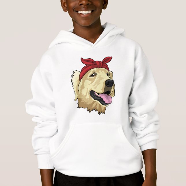 Labrador with Bandana Hoodie (Front)