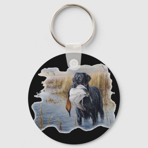 Labrador with Duck_ Duck Hunting Keychain