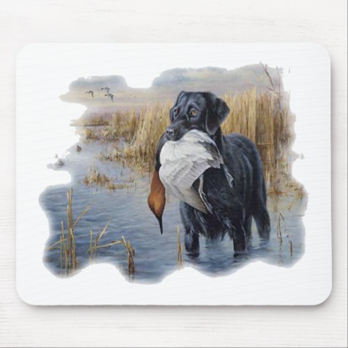 Labrador with Duck_ Duck Hunting Mouse Pad