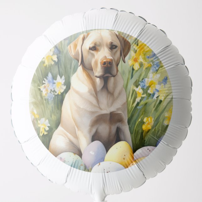 Labrador with Easter Eggs Balloon (Front)