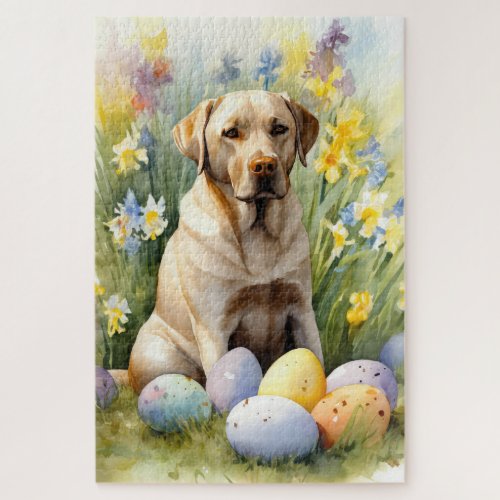 Labrador with Easter Eggs Jigsaw Puzzle