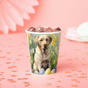 Labrador with Easter Eggs Paper Cups