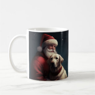 Labrador With Santa Claus Festive Christmas  Coffee Mug