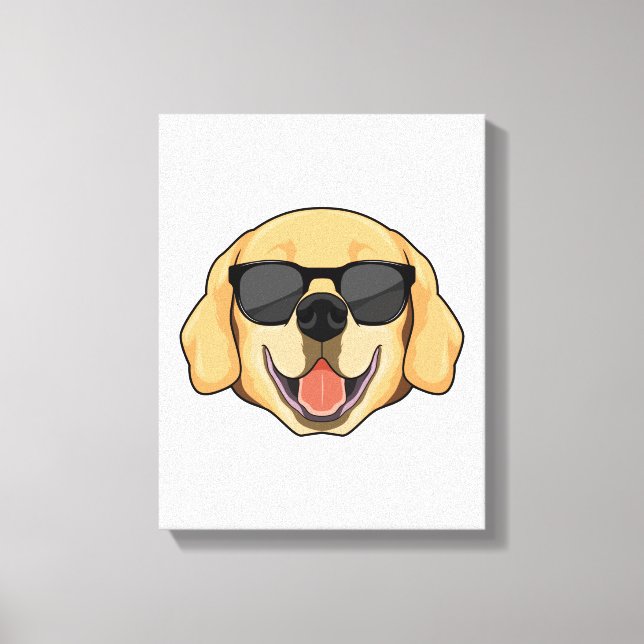Labrador with Sunglasses Canvas Print (Front)