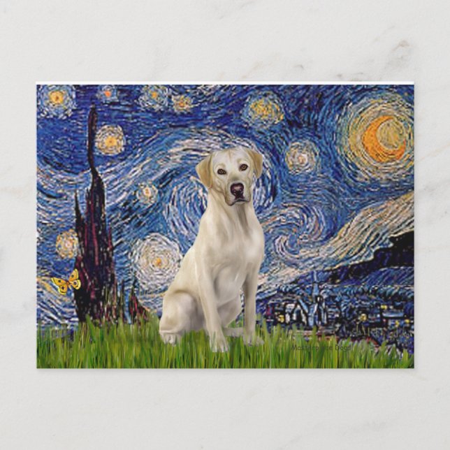 Labrador (Y7) - Starry Night Postcard (Front)