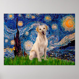 Labrador (Y7) - Starry Night Poster