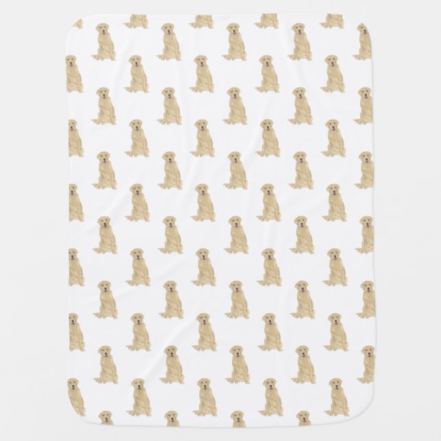 Labrador (Yellow) Baby Blanket (Front)