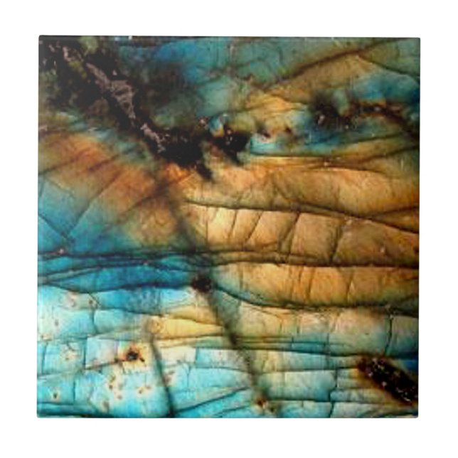 Labradorite 2 ceramic tile (Front)