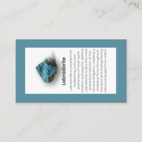 Labradorite Crystal Meaning Jewelry Display Business Card