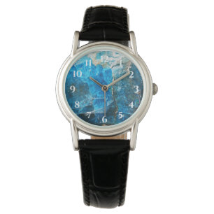 Labradorite Gems Blue Numbers Watch