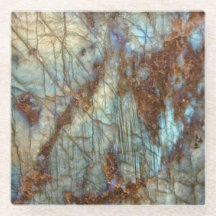 Labradorite Glass Coaster - Faux Crystal Look