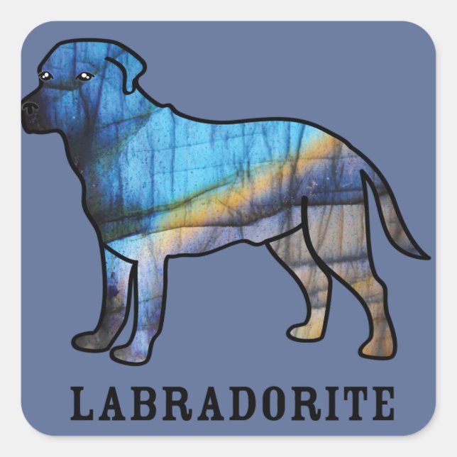 Labradorite Square Sticker (Front)