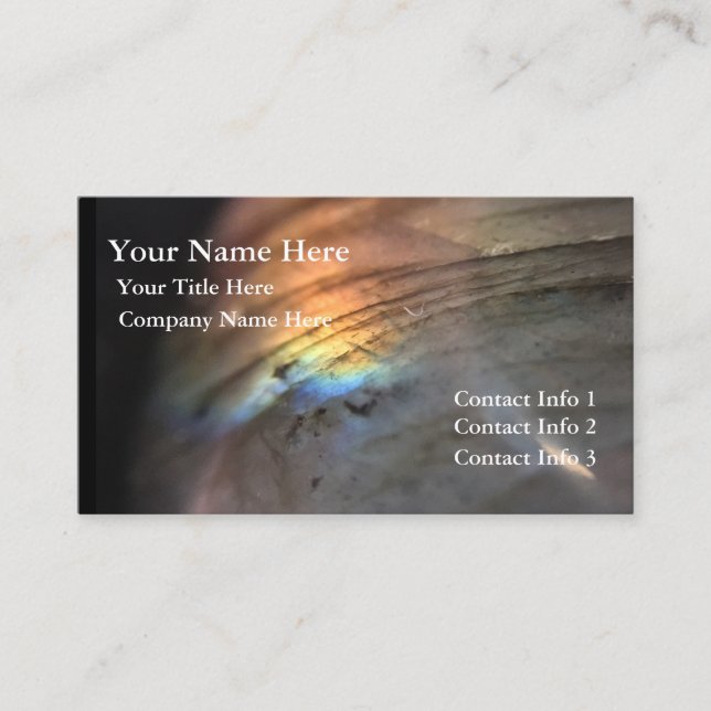 Labradorite Wonders Business Card (Front)