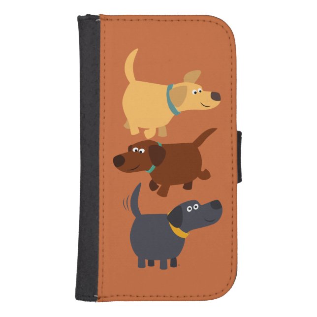 Labradors 3 Flavours Samsung Galaxy S4 Wallet (Front)