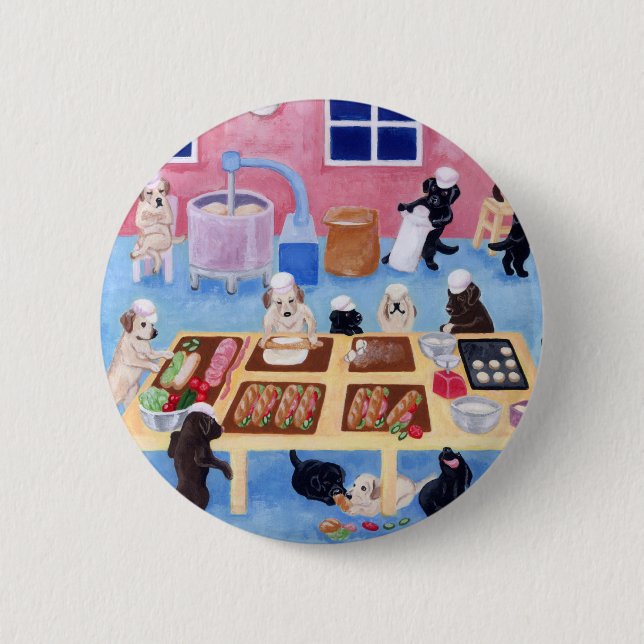 Labradors Bakery Pinback Button (Front)