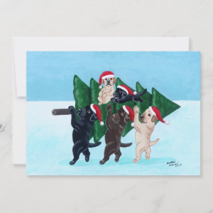 Labradors Christmas Party Invitations