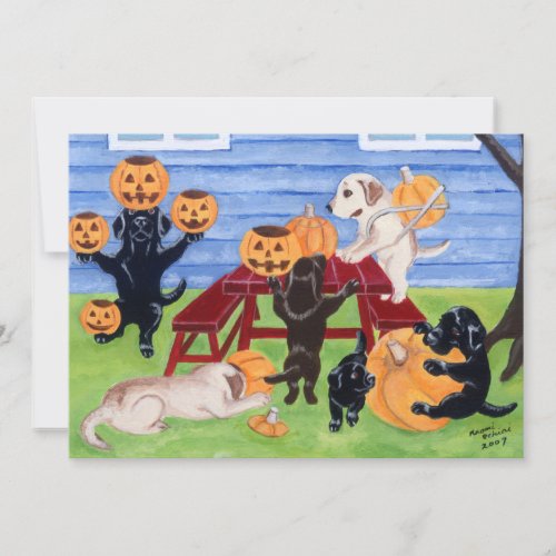 Labradors Halloween Party Invitations