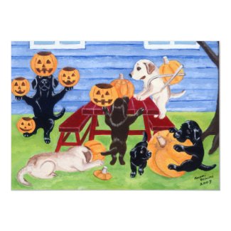 Labradors Halloween Party Invitations