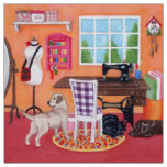Labradors in Mom&#39;s Sewing Room Fabric