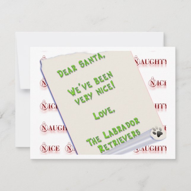 Labradors naught and nice (Front)