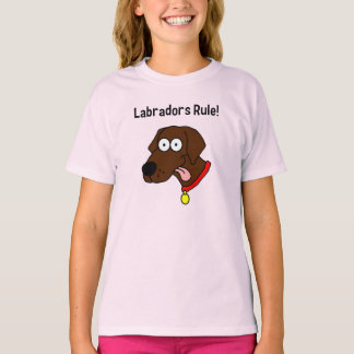 "Labradors Rule!" Chocolate Labrador T Shirt