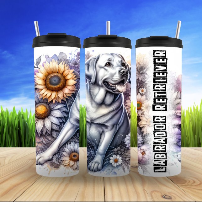Labrador's Sunny Serenity Thermal Tumbler (Creator Uploaded)