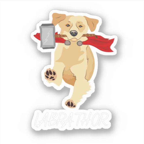 Labrathor Labrador Retriever Lab Dog Lover Perfec Sticker