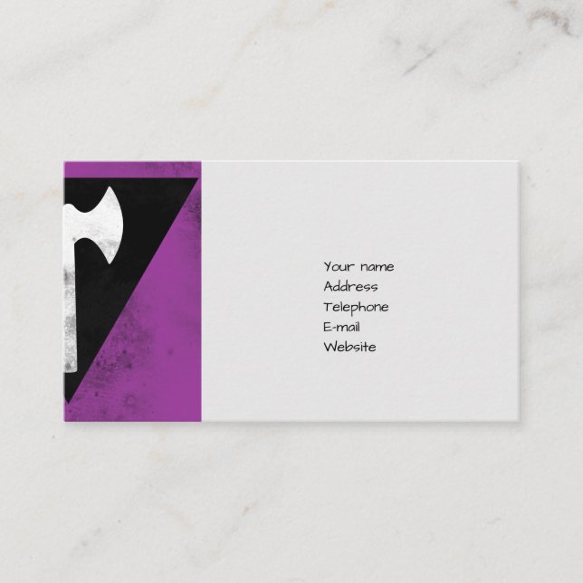 Labrys Lesbian Flag Business Card (Front)