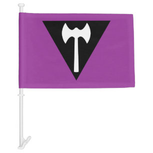 Labrys Lesbian Pride Car Flag