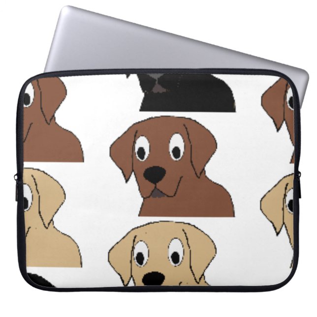 labs 3 colors cartoon head laptop sleeve (Front)