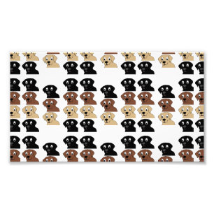 labs 3 colors cartoon head photo print