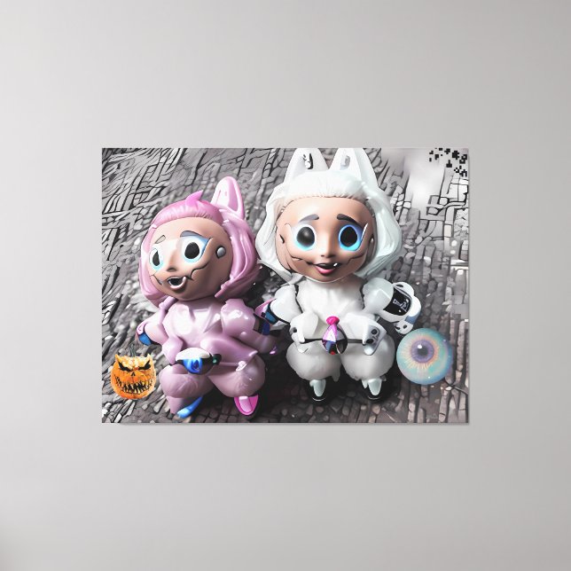 Labubu Tricks and Treats Canvas Print (Front)