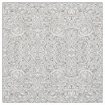 Labyrinth - Black And White Modern Pattern Fabric