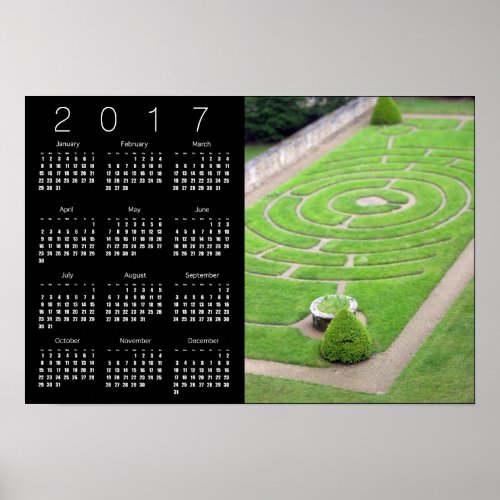 Labyrinth Calendar Poster 2017