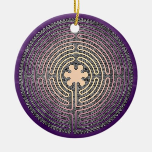 Labyrinth Ceramic Ornament