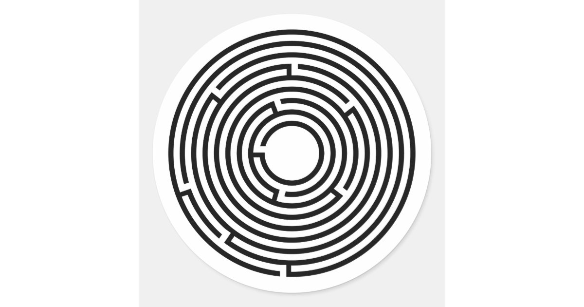 Labyrith Sticker Labyrinth Classic Round Sticker | Zazzle