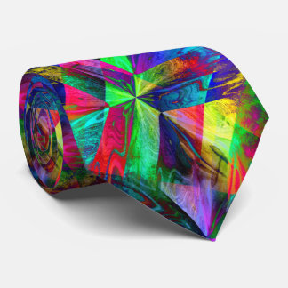 Labyrinth cool trippy modern abstract art neck tie
