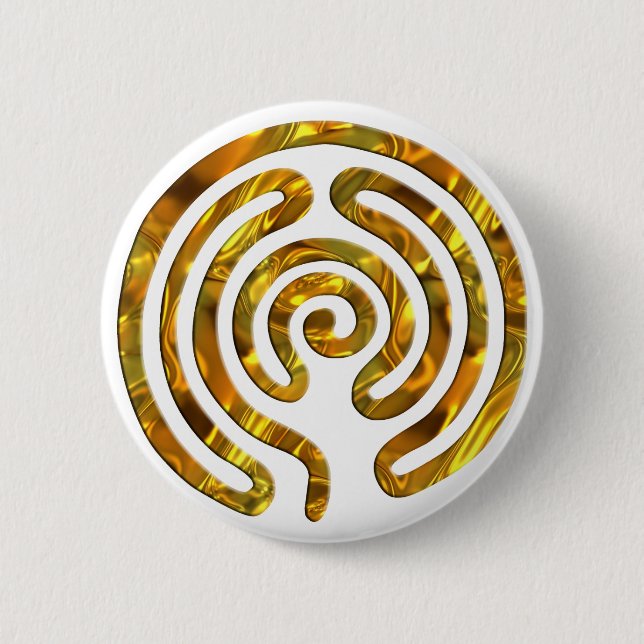 Labyrinth GOLD | make your own background Button (Front)