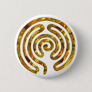 Labyrinth GOLD make your own background Button