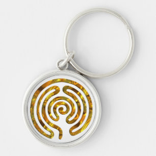 Labyrinth GOLD make your own background Keychain