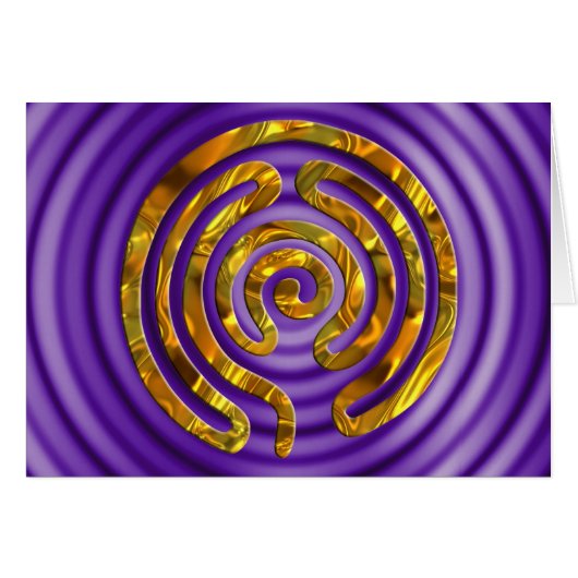 Labyrinth GOLD | violet ripples Cards (Front Horizontal)
