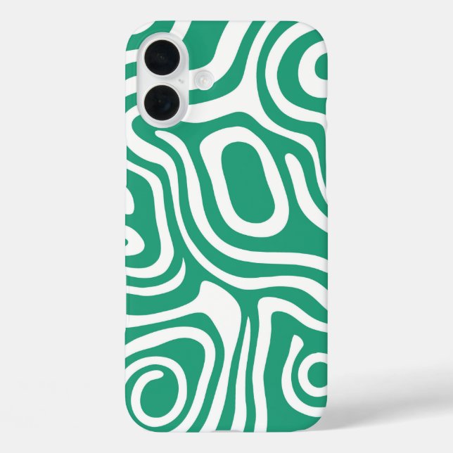 Labyrinth graphic pattern green Case-Mate iPhone case (Back)