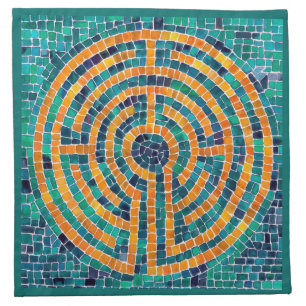 LABYRINTH II 12"x12" Cloth Cocktail Napkin