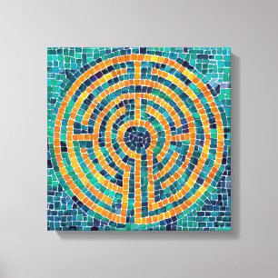 LABYRINTH II 12"x12" Wrapped Canvas (2.5" Deep) Print