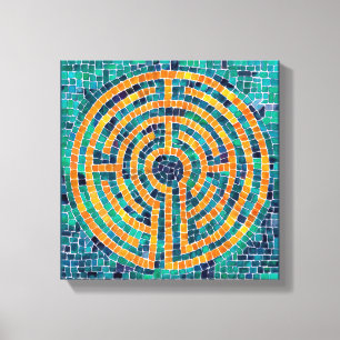 LABYRINTH II 12"x12" Wrapped Canvas (.75" Deep) Print