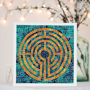 LABYRINTH II 12x12 Foam Board Art - White