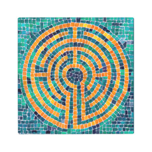 LABYRINTH II 12x12 Metal Wall Art