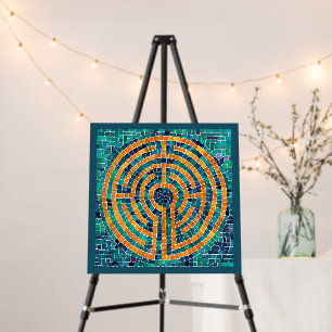 LABYRINTH II 18x18 Foam Board - Green