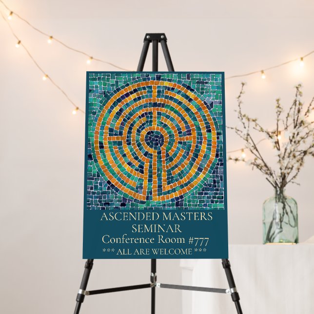 LABYRINTH II 18x24 Foam Board - Green (In Situ (Stand))