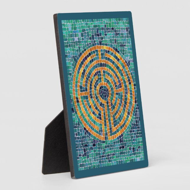 LABYRINTH II 5x7 Plaque with Easel - Green (Side)